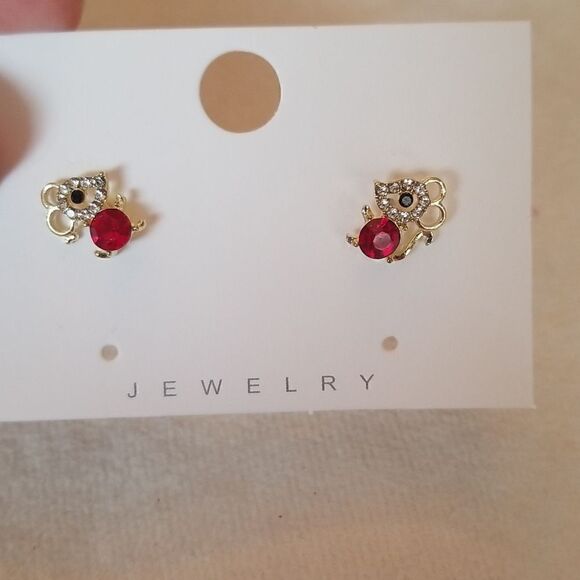 Mouse earrings 14k gold - Picture 7 of 8